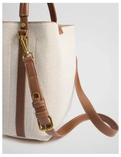 Country Road Spliced Bucket Bag in Natural