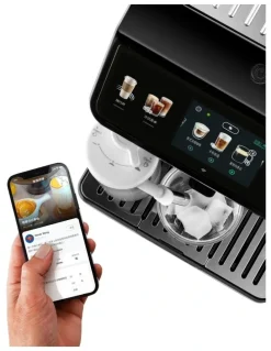De'Longhi Eletta Explore Connect Automatic Coffee Machine in Black/Titanium ECAM45086T