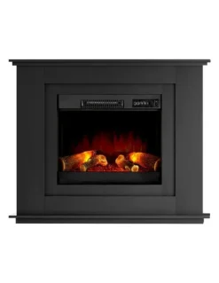 Devanti Electric Fireplace Fire Heater 2000W Black