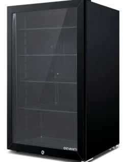 Devanti 98L Bar Fridge Glass Door