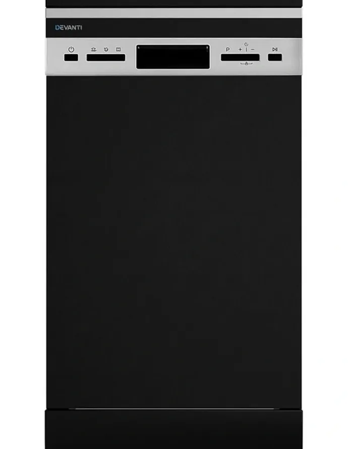 Devanti 10 Place Settings Freestanding Dishwasher in Black