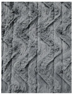 Dreamaker Luxury Faux Fur Electric Heated Throw Blanket in Silver