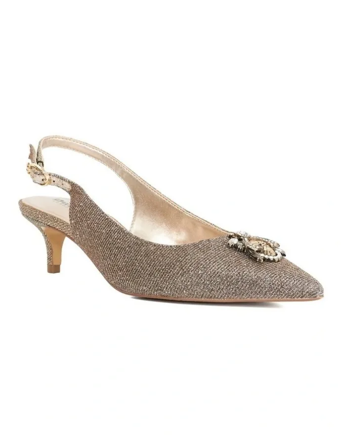 Dune London Context Bug Detail Slingback In Bronze