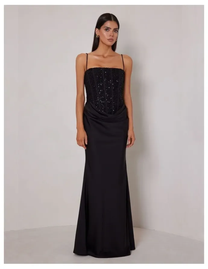 Elle Zeitoune Catherine Dress in Black