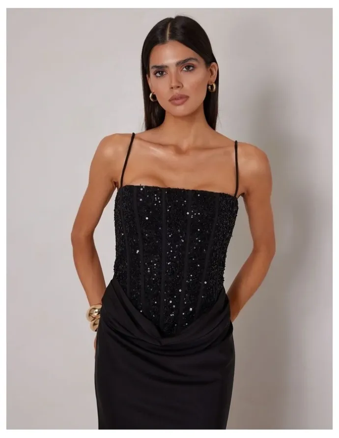 Elle Zeitoune Catherine Dress in Black