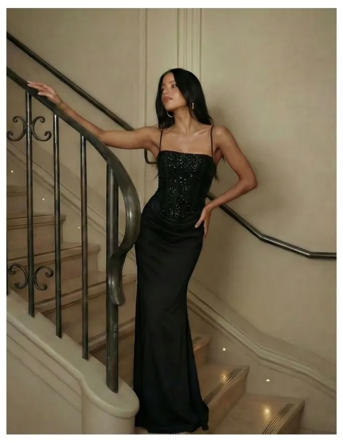 Elle Zeitoune Catherine Dress in Black