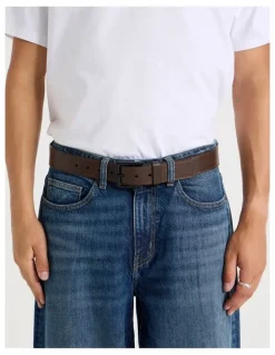 Grab Casual Leather Belt Brown/Black Belt Brown/Black
