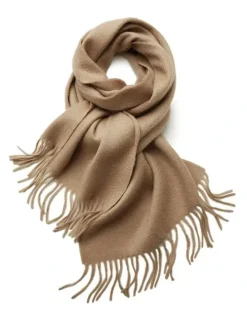 Heirloom Cashmere Cashmere Woven Scarf in Camel