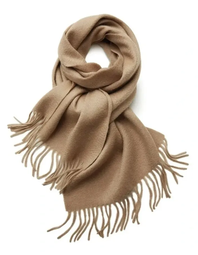 Heirloom Cashmere Cashmere Woven Scarf in Camel