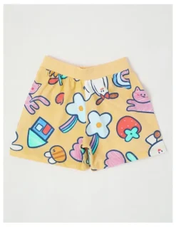 Jack & Milly Dylan Top & Bottom Pyjama Set in My Favourite Things Print in Yellow
