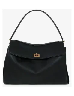 Lustre & Sage Isabeau Classic Shoulder Bag in Black