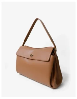 Lustre & Sage Isabeau Classic Shoulder Bag - Tan