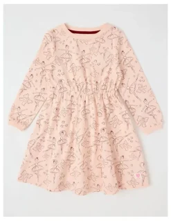 Milkshake Long Sleeve Dress Fit and Flare Dress in Pink