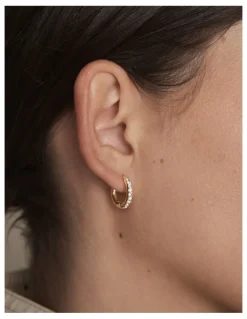 Mimco Amulet Charm Hoop Earrings in Gold