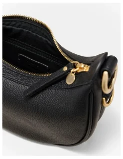 Mimco Luna Mini Crescent Bag in Black