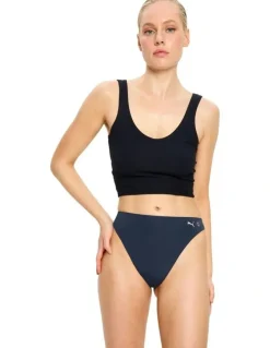 Modibodi Seamfree Active Hi Waist Period Thong Light Absorbency in Midnight