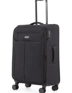 Monsac Coast 67cm Softside Suitcase MM1130-M-A in Black