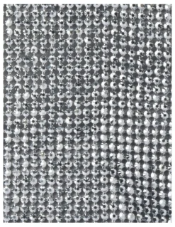 Olga Berg Ellie Crystal Mesh Top Handle Bag in Silver