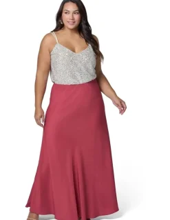 Pink Dusk by Curve Project Caught Up Maxi Skirt