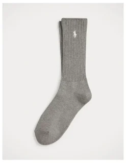 Polo Ralph Lauren Ribbed Cotton-Blend Crew Socks