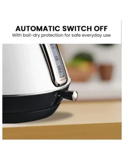 Pronti Rose Trim Collection Kettle 1.7L in White