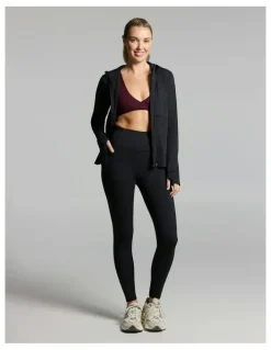 Rockwear No Front Seam Thermal Full Length Tights Black