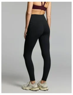 Rockwear No Front Seam Thermal Full Length Tights Black