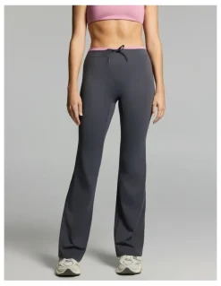 Rockwear Tipped Tie Front Slim Flared Tights Zinc
