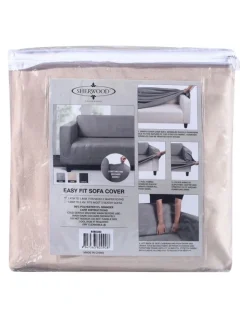 Sherwood 3 Seater Premium Faux Suede Couch Sofa Cover in Cream