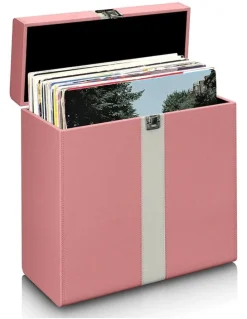 Silcron Vintage Record Long Play Case in Pink