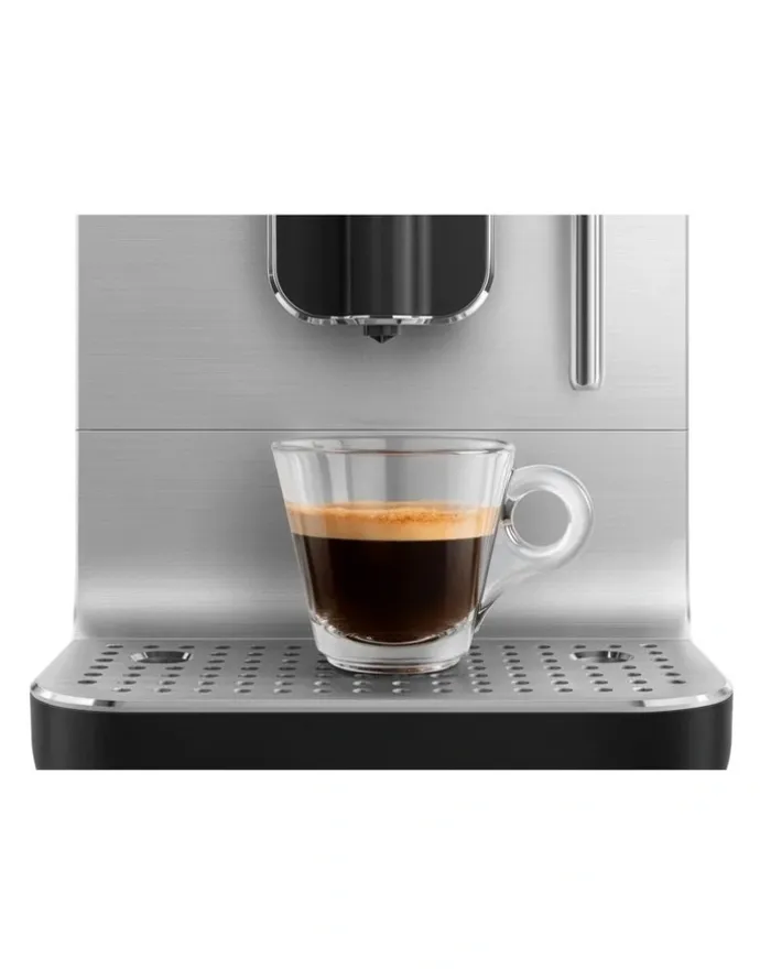 Smeg Automatic Coffee Machine with Steam Wand in Matte Black BCC12BLMAU