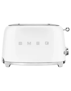 Smeg 50's Style 2 Slice Toaster in Matte White TSF01WHMAU