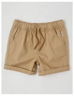 Sprout Essentials Solid Shorts in Tan