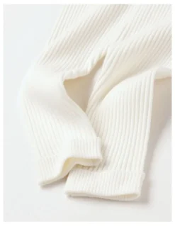 Sprout Rib Leggings in Cream