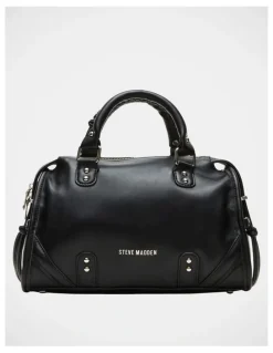 Steve Madden BRiggs Satchel Bag in Black/Silver