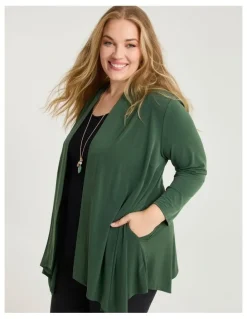 Taking Shape Luna Drape Cardigan Alpine Green
