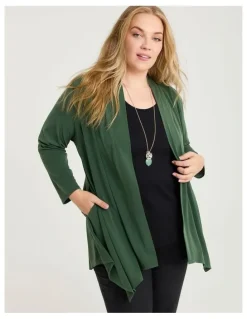 Taking Shape Luna Drape Cardigan Alpine Green