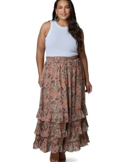 The Poetic Gypsy Enchanted Spirit Maxi Skirt in Multi