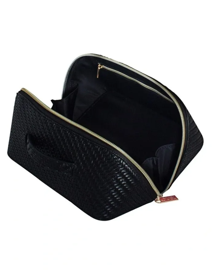 Tonic Herringbone Beauty Bag Medium in Licorice