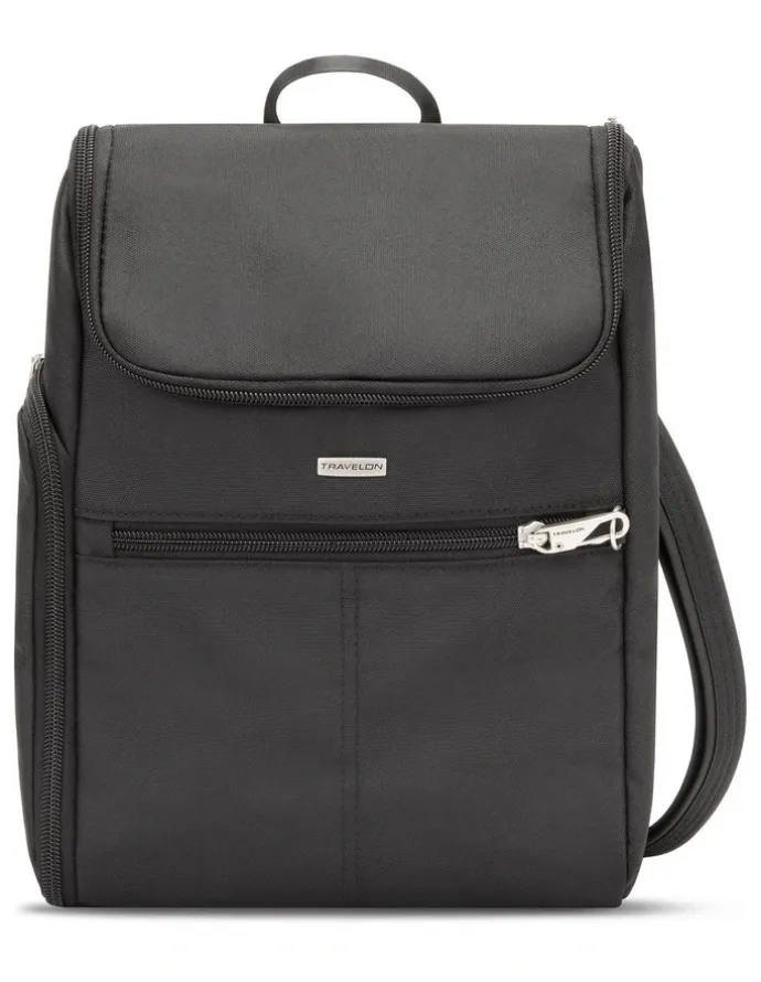 Travelon Classic Anti-Theft Small Convertible Tablet Backpack in Black