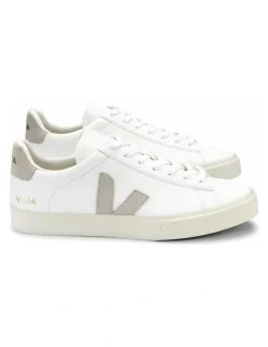 Veja Campo Chromefree Leather Extra Shoes in White/Natural Suede