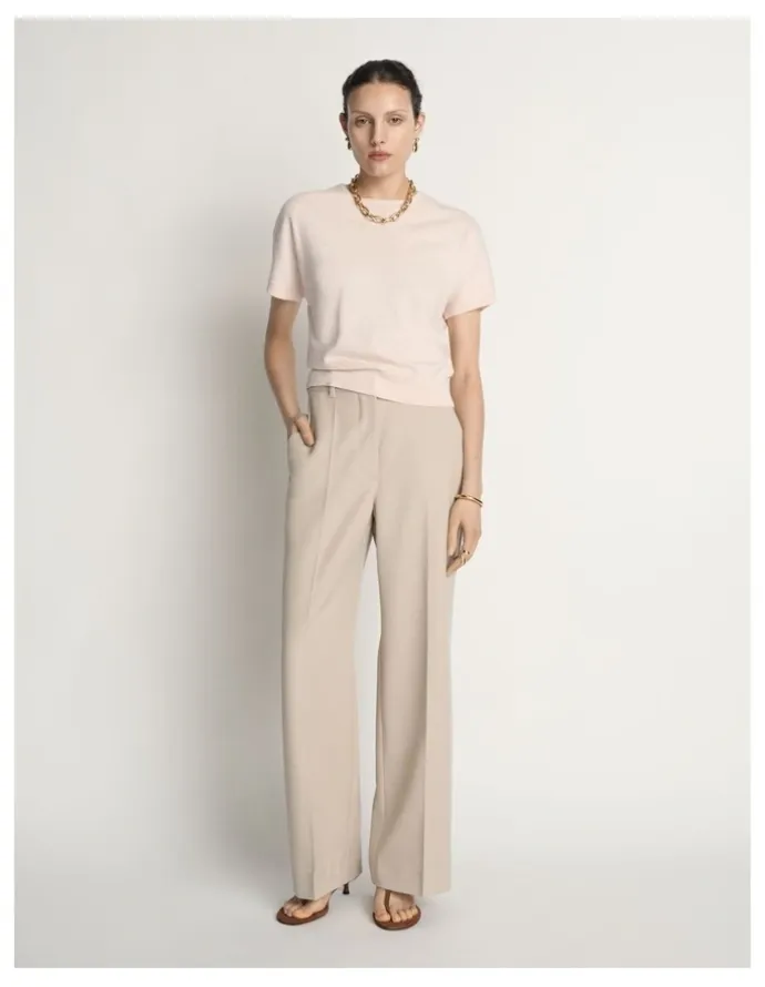 Veronika Maine Cotton Cashmere Knit Tee