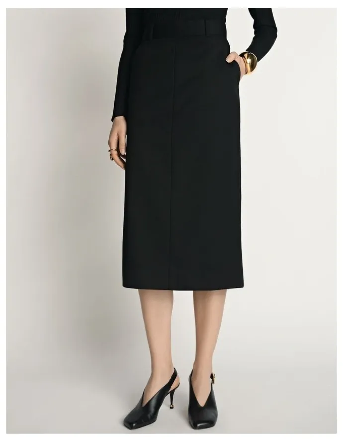 Veronika Maine Wool Pencil Skirt