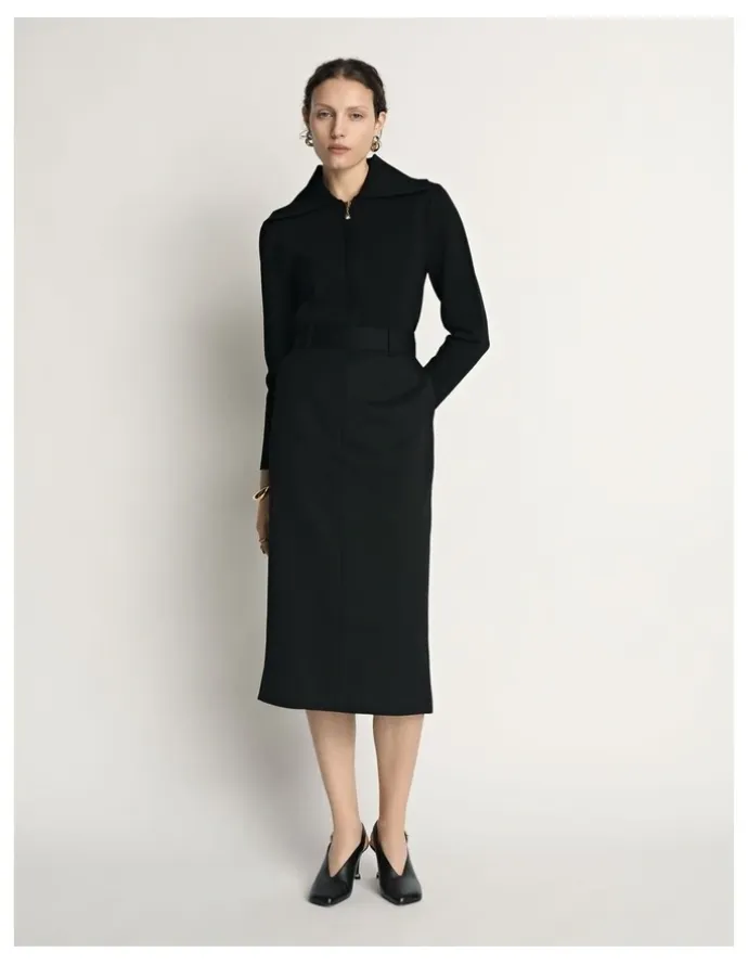 Veronika Maine Wool Pencil Skirt