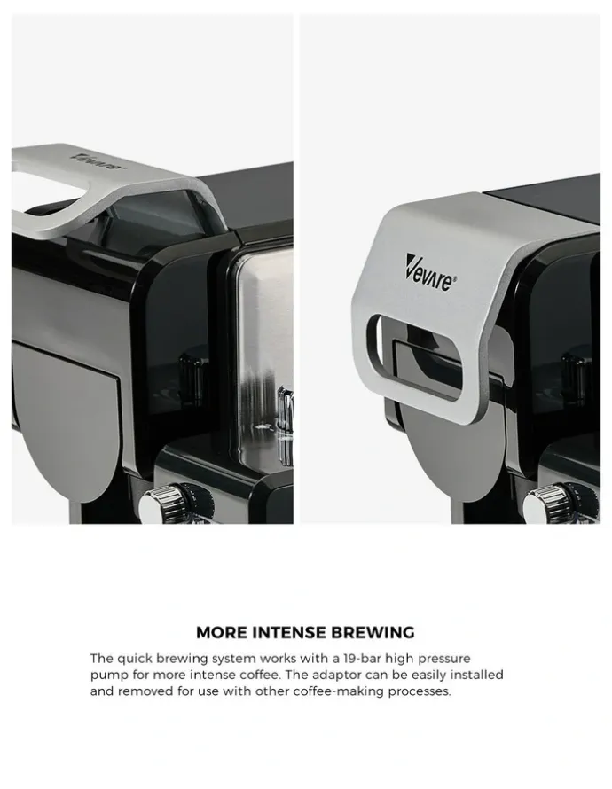 Vevare Vevare 5in1 Capsule Coffee Machine Milk Frother Nespresso Dolce-Gusto Pod Maker