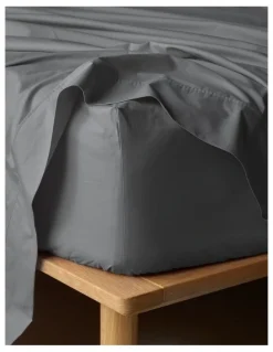 Vue 300TC Australian Superfine Cotton Sheet Separates in Steel Grey