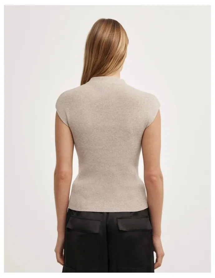 Witchery High Neck Knit T-shirt in Sienna Marle