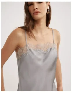 Witchery Lace Border Camisole in Silver